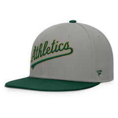 Athletics Fanatics Clubhouse Dugout Fitted Hat - Gray/Green Hats