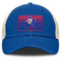 Texas Rangers Fanatics Cooperstown Collection Eastbound Mesh Adjustable Hat - Royal/Natural Hats