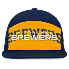Milwaukee Brewers Fanatics Clubhouse Splitter Snapback Hat - Navy/Gold Hats