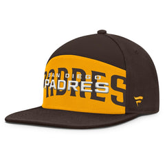 San Diego Padres Fanatics Clubhouse Splitter Snapback Hat - Brown/Gold Hats