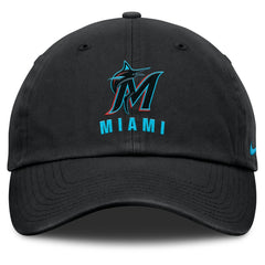 Miami Marlins Nike Club Adjustable Hat - Black Hats