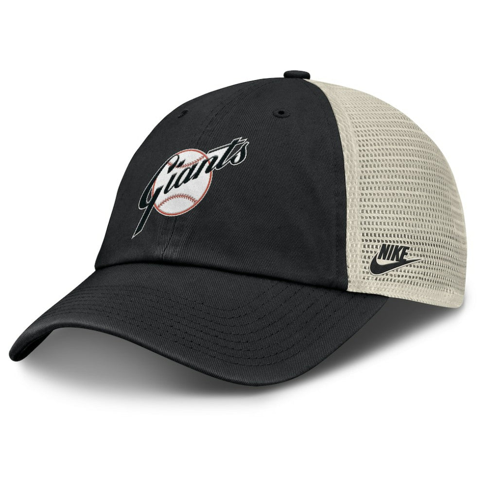 San Francisco Giants Nike Cooperstown Collection Club Trucker Adjustable Hat - Black/Natural Hats