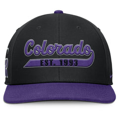 Colorado Rockies Nike Pro Performance Snapback Hat - Black/Purple Hats