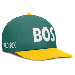Boston Red Sox Nike 2025 City Connect Pro Performance Snapback Hat - Green/Yellow Hats