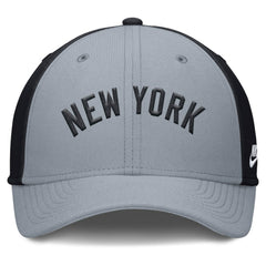 New York Yankees Nike Rise Swoosh Performance Flex Hat - Gray/Navy Hats