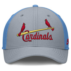 St. Louis Cardinals Nike Rise Swoosh Performance Flex Hat - Gray/Light Blue Hats
