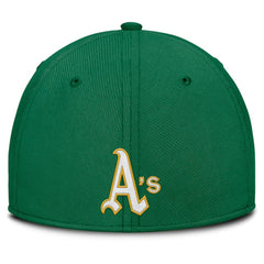 Athletics Nike Rise Swoosh Performance Flex Hat - Gray/Green Hats