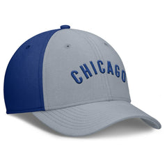 Chicago Cubs Nike Rise Swoosh Performance Flex Hat - Gray/Royal Hats