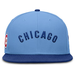 Chicago Cubs Nike Cooperstown Two-Tone Dri-FIT Round Bill True Fitted Hat - Light Blue Hats