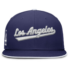 Los Angeles Dodgers Nike Primetime Dri-FIT Round Bill True Fitted Hat - Royal Hats