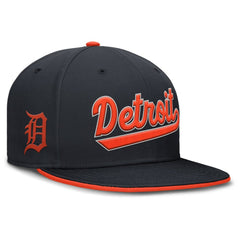 Detroit Tigers Nike Primetime Dri-FIT Round Bill True Fitted Hat - Navy Hats