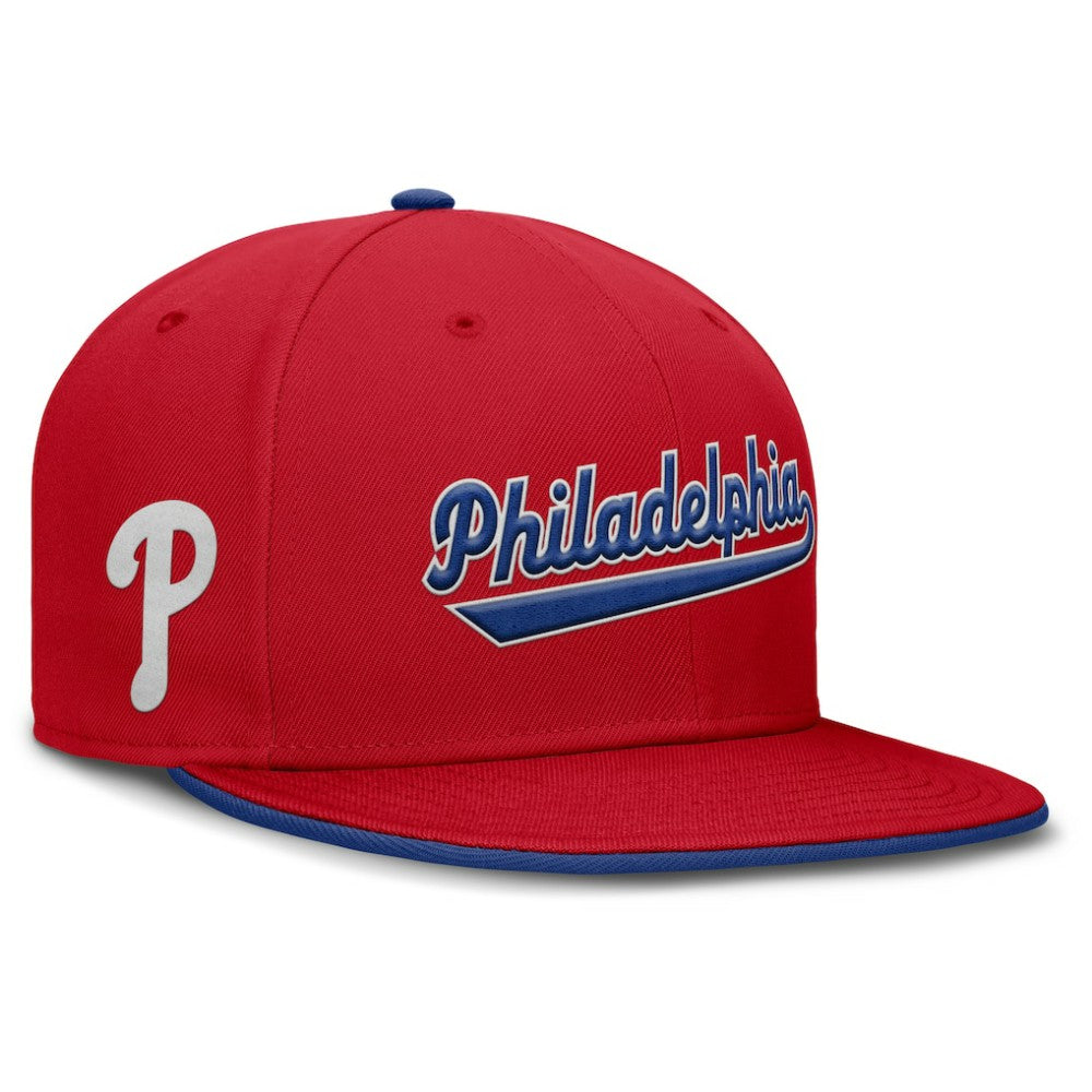 Philadelphia Phillies Nike Primetime Dri-FIT Round Bill True Fitted Hat - Red Hats