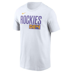 Colorado Rockies Nike City Connect Wordmark T-Shirt - White T-shirts