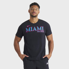 Miami Marlins Nike City Connect Wordmark T-Shirt - Black T-shirts