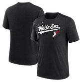 Chicago White Sox Nike City Connect Script Tri-Blend T-Shirt - Heather Black T-shirts