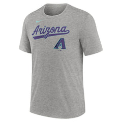 Arizona Diamondbacks Nike City Connect Script Tri-Blend T-Shirt - Heather Charcoal T-shirts