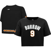 Joe Burrow Cincinnati Bengals Pro Standard Women's Player Name & Number Cropped Boxy T-Shirt - Black T-shirts