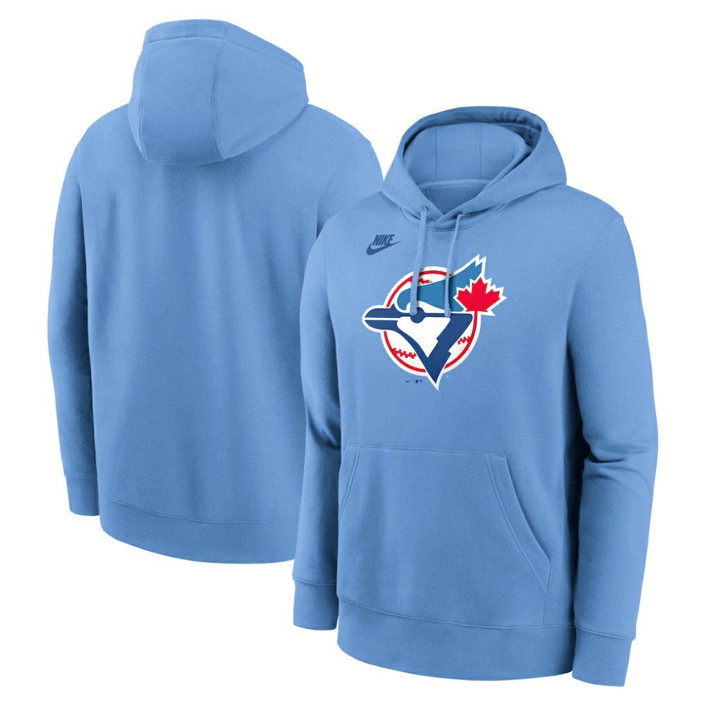 Toronto Blue Jays Nike Cooperstown Collection Logo Club Hoodie - Powder Blue Hoodies