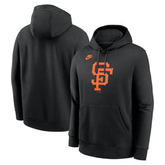 San Francisco Giants Nike Cooperstown Collection Logo Club Hoodie - Black Hoodies