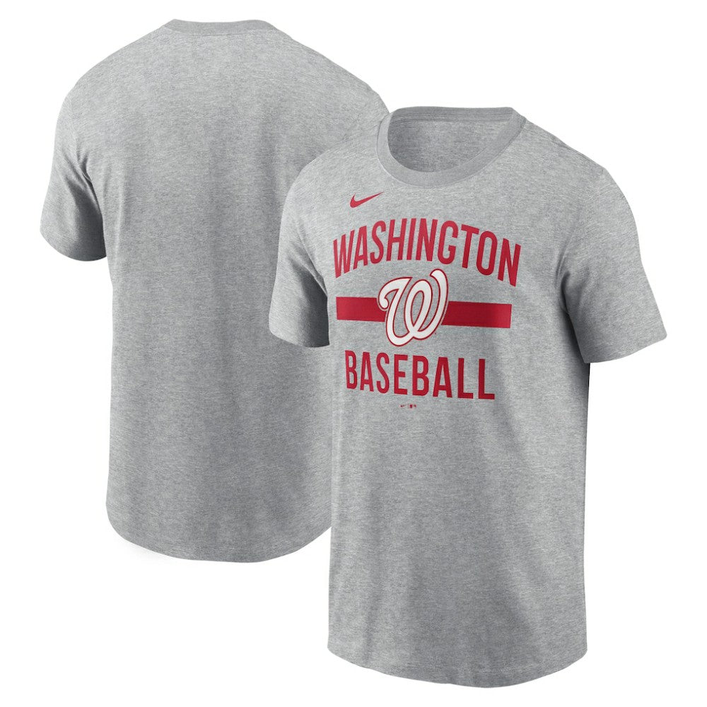Washington Nationals Nike Arched T-Shirt - Heather Gray T-shirts