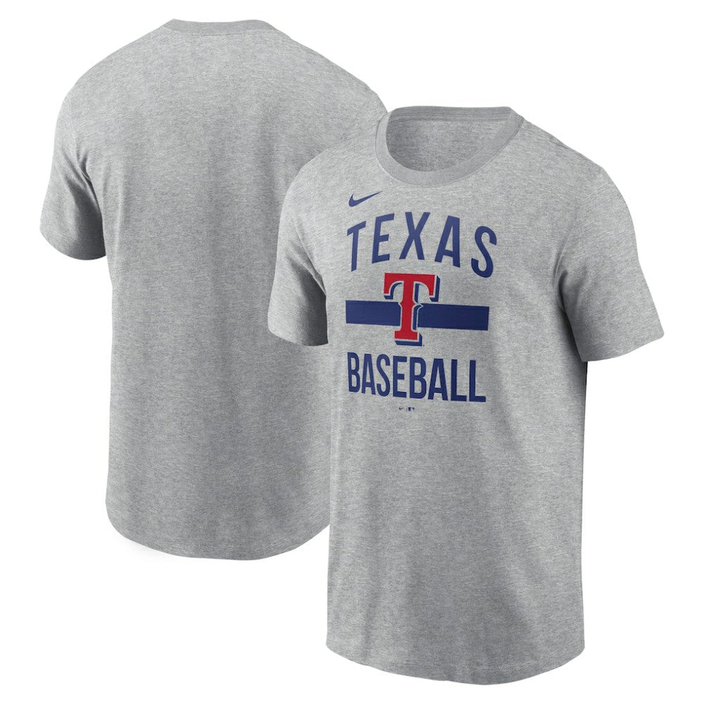Texas Rangers Nike Arched T-Shirt - Heather Gray T-shirts