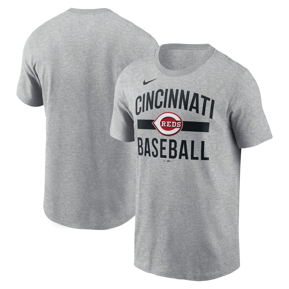 Cincinnati Reds Nike Arched T-Shirt - Heather Gray T-shirts