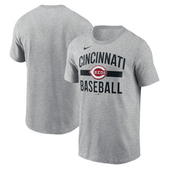 Cincinnati Reds Nike Arched T-Shirt - Heather Gray T-shirts
