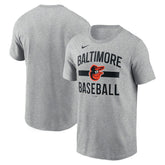 Baltimore Orioles Nike Arched T-Shirt - Heather Gray T-shirts