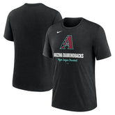 Arizona Diamondbacks Nike Logo Tri-Blend T-Shirt - Heather Black T-shirts
