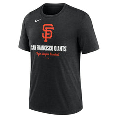 San Francisco Giants Nike Logo Tri-Blend T-Shirt - Heather Black T-shirts