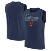 Detroit Tigers Nike Knockout Dri-FIT Muscle Tank Top - Navy Tanks