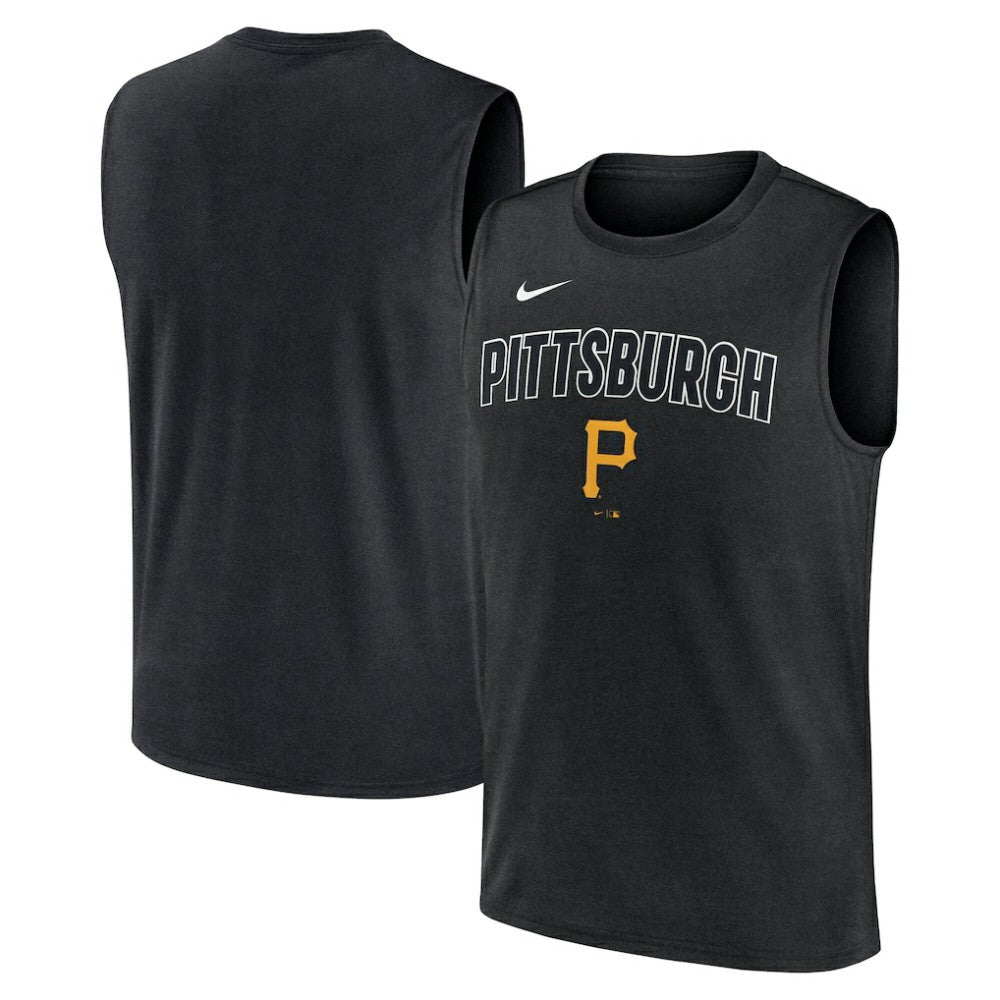 Pittsburgh Pirates Nike Knockout Dri-FIT Muscle Tank Top - Black Tanks