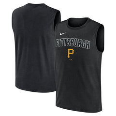 Pittsburgh Pirates Nike Knockout Dri-FIT Muscle Tank Top - Black Tanks