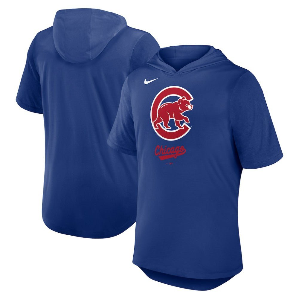 Chicago Cubs Nike Tri-Blend Hoodie T-Shirt - Royal Hoodies