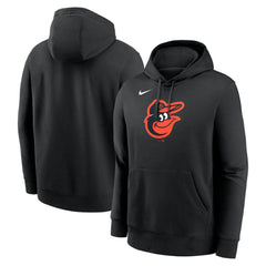 Baltimore Orioles Nike Logo Club Fleece Hoodie - Black Hoodies