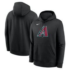 Arizona Diamondbacks Nike Logo Club Fleece Hoodie - Black Hoodies
