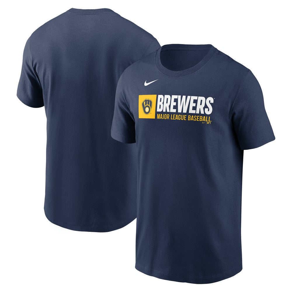 Milwaukee Brewers Nike Team Block T-Shirt - Navy T-shirts
