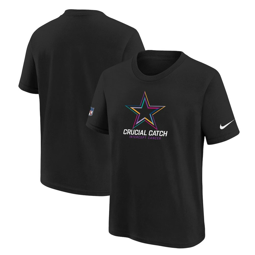 Dallas Cowboys Youth 2024 NFL Crucial Catch T-Shirt - Black T-shirts