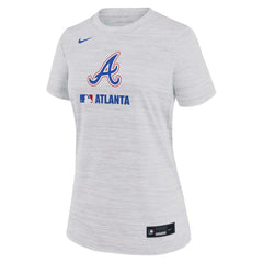 Atlanta Braves Nike Women's Authentic Collection City Connect Velocity Dri-FIT T-Shirt - Ash T-shirts
