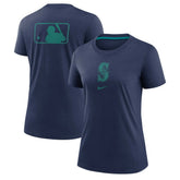 Seattle Mariners Nike Women's Authentic Collection Early Work Tri-Blend T-Shirt - Navy T-shirts