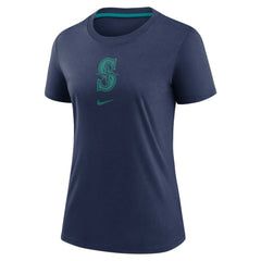 Seattle Mariners Nike Women's Authentic Collection Early Work Tri-Blend T-Shirt - Navy T-shirts