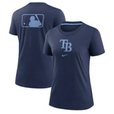 Tampa Bay Rays Nike Women's Authentic Collection Early Work Tri-Blend T-Shirt - Navy T-shirts