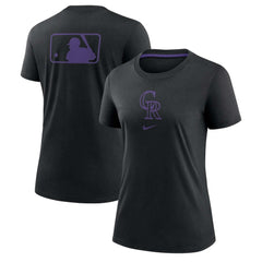Colorado Rockies Nike Women's Authentic Collection Early Work Tri-Blend T-Shirt - Black T-shirts