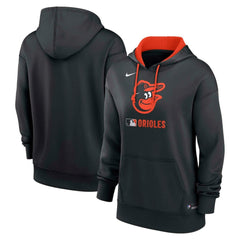 Baltimore Orioles Nike Women's Authentic Collection Therma-FIT Hoodie - Black Hoodies