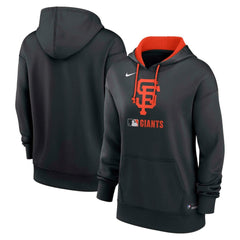 San Francisco Giants Nike Women's Authentic Collection Therma-FIT Hoodie - Black Hoodies