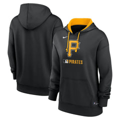 Pittsburgh Pirates Nike Women's Authentic Collection Therma-FIT Hoodie - Black Hoodies