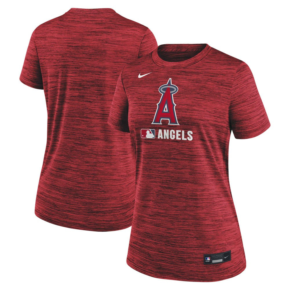Los Angeles Angels Nike Women's Authentic Collection Velocity Dri-FIT T-Shirt - Red T-shirts