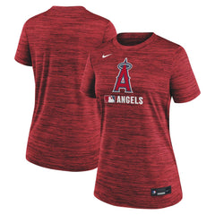 Los Angeles Angels Nike Women's Authentic Collection Velocity Dri-FIT T-Shirt - Red T-shirts