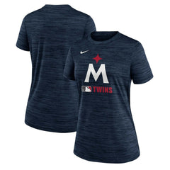 Minnesota Twins Nike Women's Authentic Collection Alternate Logo Velocity Dri-FIT T-Shirt - Navy T-shirts