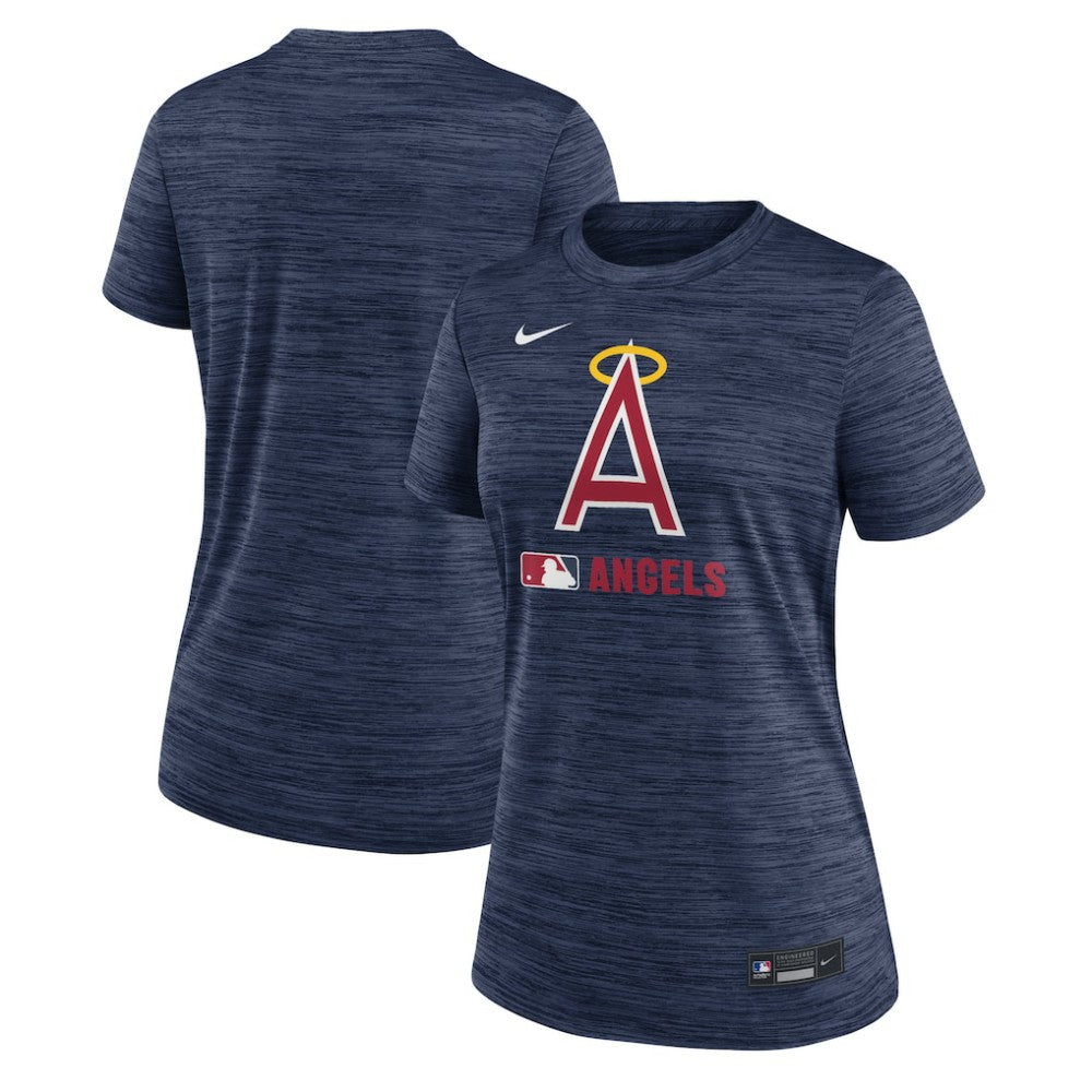 Los Angeles Angels Nike Women's Authentic Collection Alternate Logo Velocity Dri-FIT T-Shirt - Navy T-shirts
